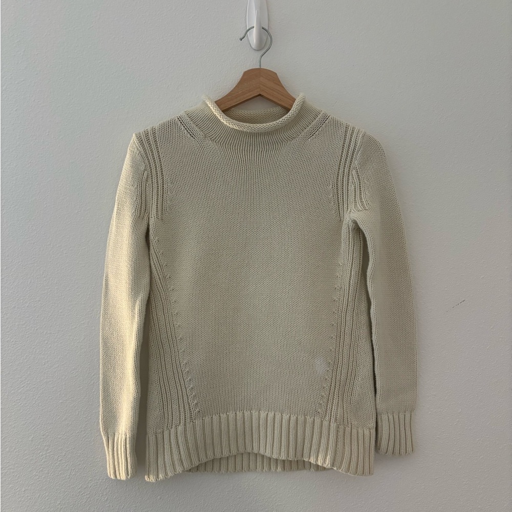 J Crew rollneck sweater in cream